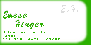 emese hinger business card